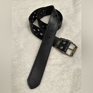 Lucky Brand black leather belt size small